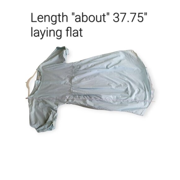 Clean Crisp Icy Blue Rounded Hem Cotton Midi Dress by COS Size XS Summer Vibes - Picture 8 of 9